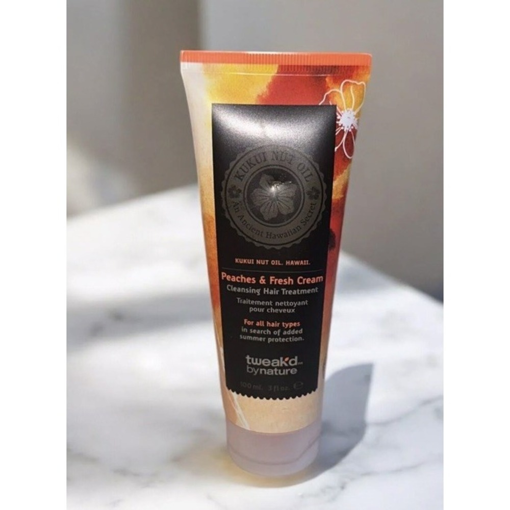 Tweak'd By Nature Peaches &‎ Fresh Cream Cleansing Hair Treatment 3oz New SEALED
